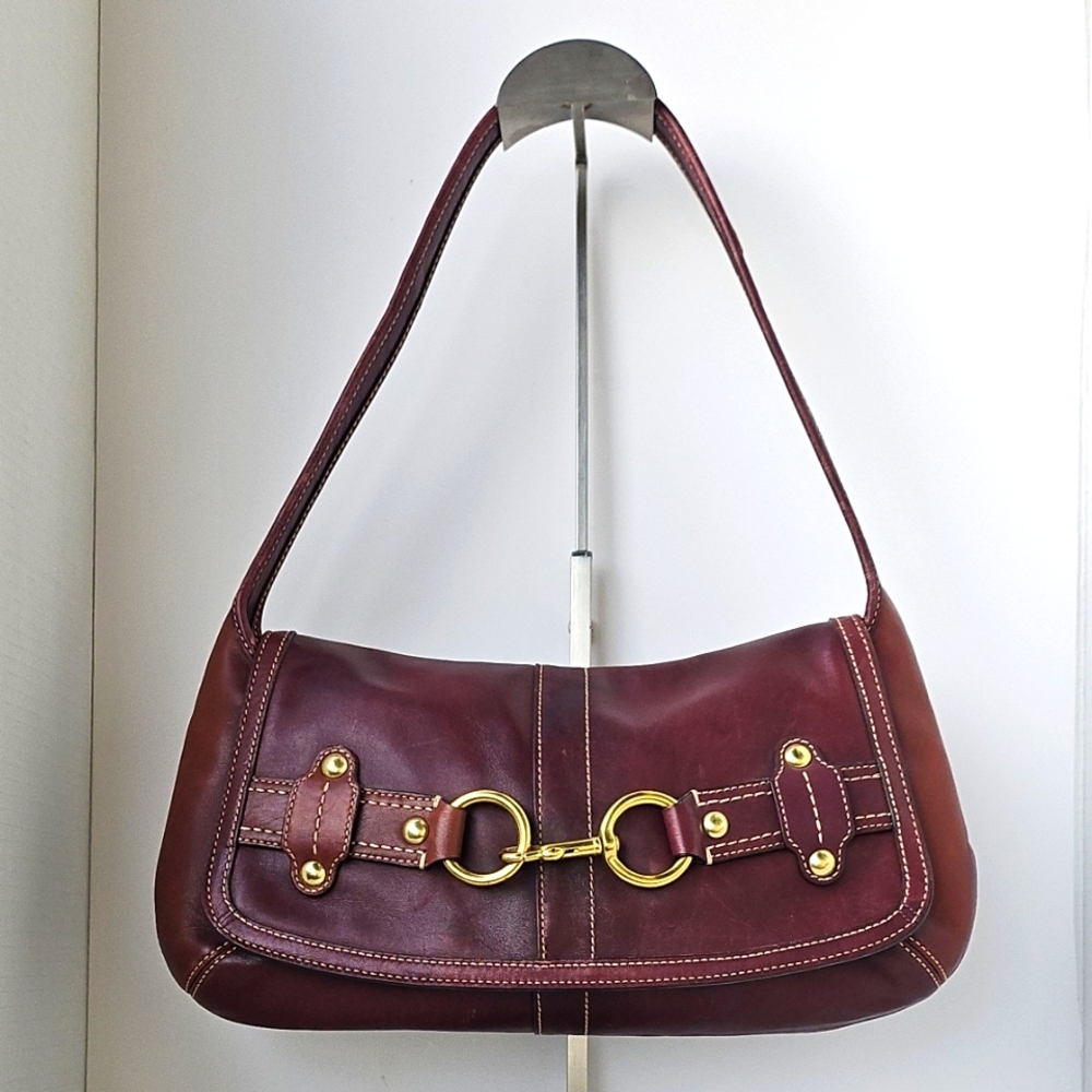 👜 Coach ERGO Belted Flap Shoulder Bag – Style 11263 Lovely Burnished Burgundy